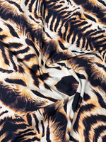 Abstract Tiger Stripe Organic Cotton Poplin Fabric by the Metre - Whotex Fabrics London