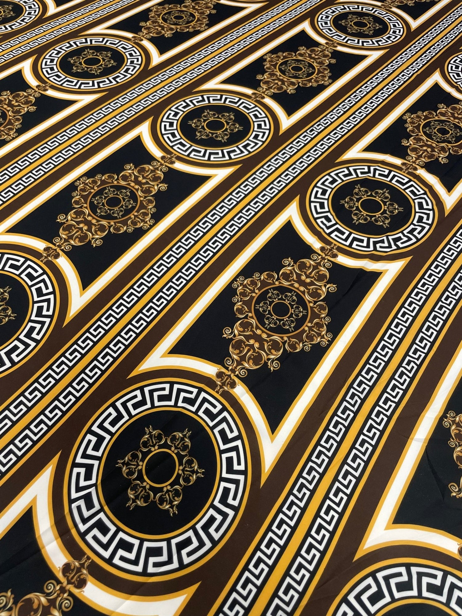 Baroque Gold & Black Crepe Fabric by the Metre – Luxury Dressmaking - Whotex Online Fabric Store