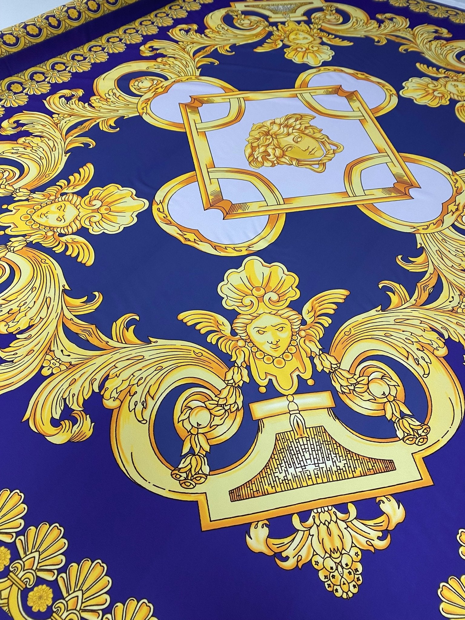 Baroque Gold Crepe Fabric by the Metre – Luxury & Elegant - Whotex Fabrics London