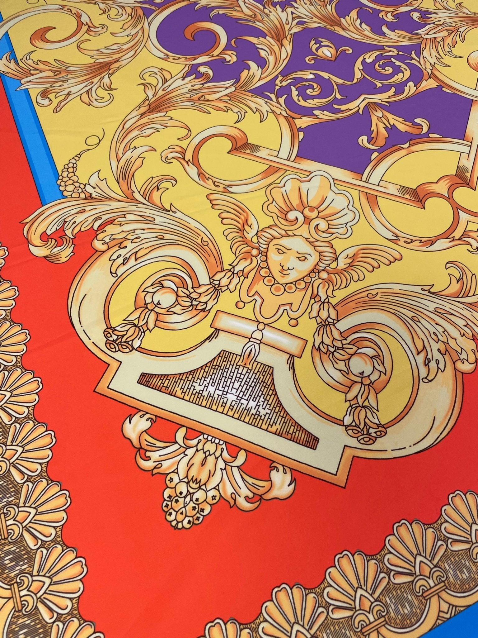 Baroque Gold Crepe Fabric by the Metre – Versace Inspired Material - Whotex Online Fabric Store