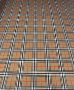 Beige Tartan Plaid Fabric by the Metre - Whotex Fabrics London