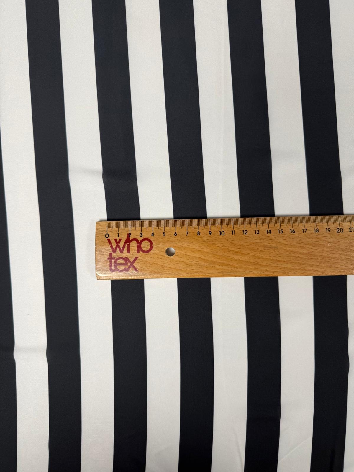 Black and White Striped Fabric by the Metre | Dressmaking - Whotex Fabrics London
