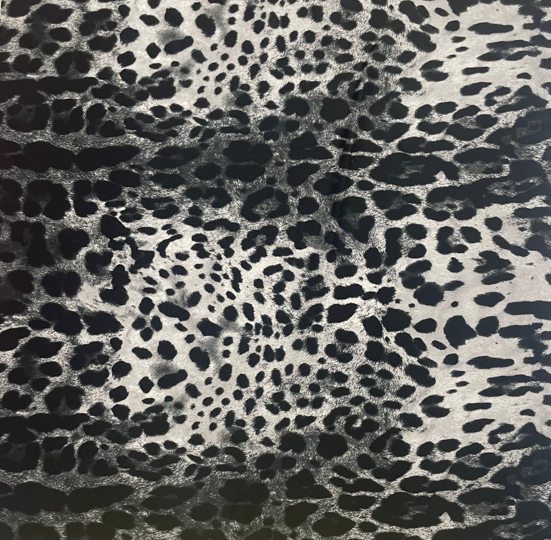 Black Leopard Fabric – Monochrome Animal Print by the Metre - Whotex Fabrics London
