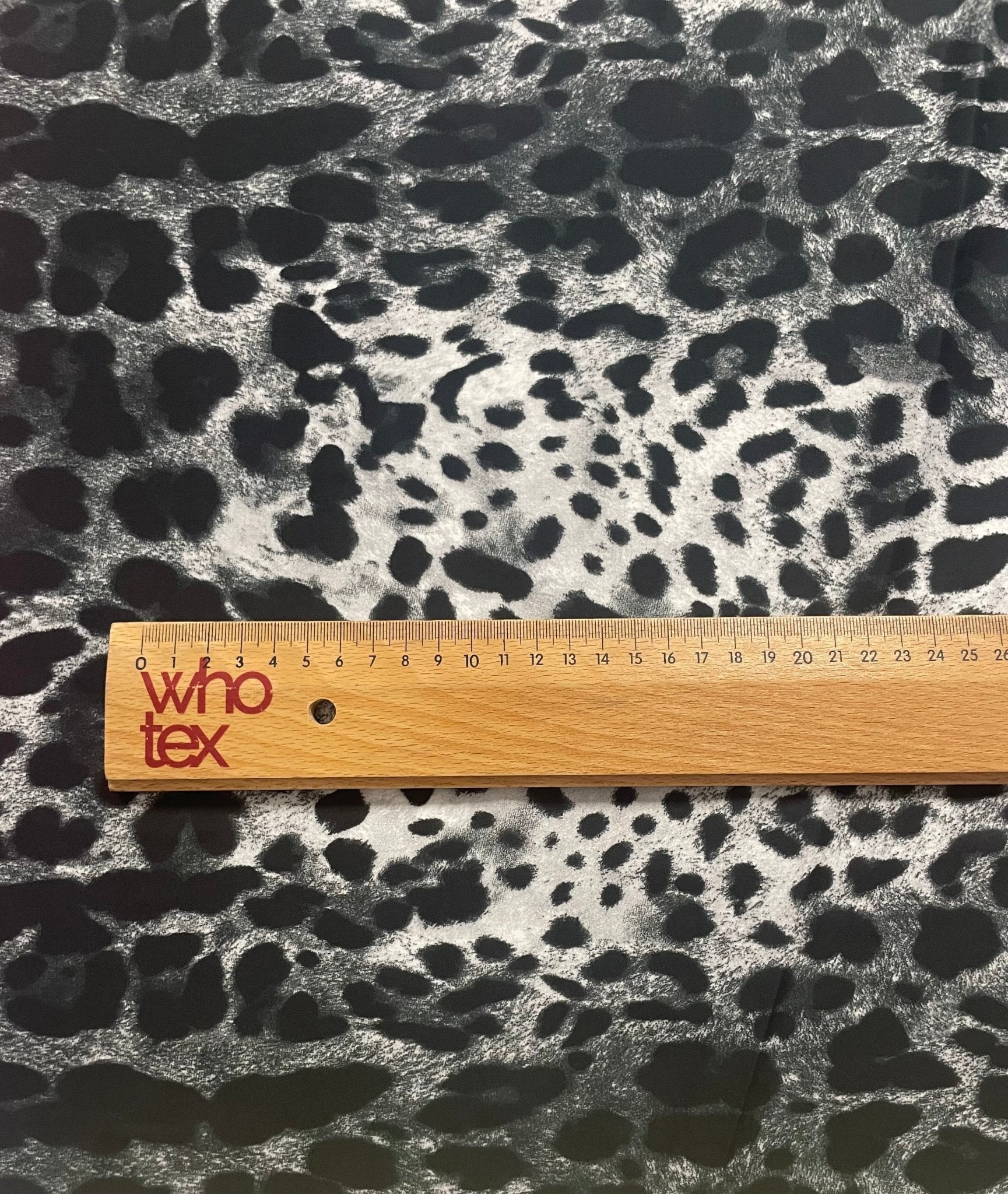 Black Leopard Fabric – Monochrome Animal Print by the Metre - Whotex Fabrics London