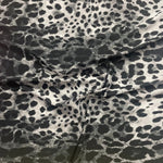 Black Leopard Fabric – Monochrome Animal Print by the Metre - Whotex Fabrics London