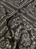 Black & Silver Baroque Crepe Fabric by the Metre – Luxury - Whotex Online Fabric Store