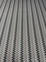 Black Silver Zigzag Lurex Fabric by the Metre - Whotex Fabrics London