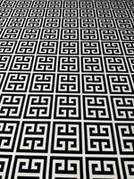 Black White Geometric Upholstery Fabric by the Metre - Whotex Fabrics London
