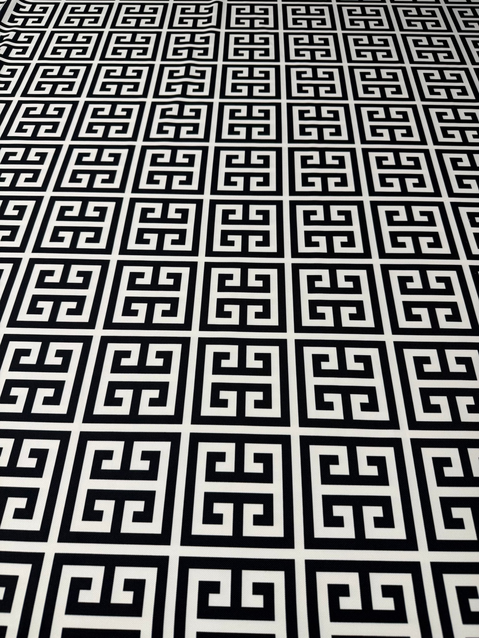 Black White Geometric Upholstery Fabric by the Metre - Whotex Fabrics London