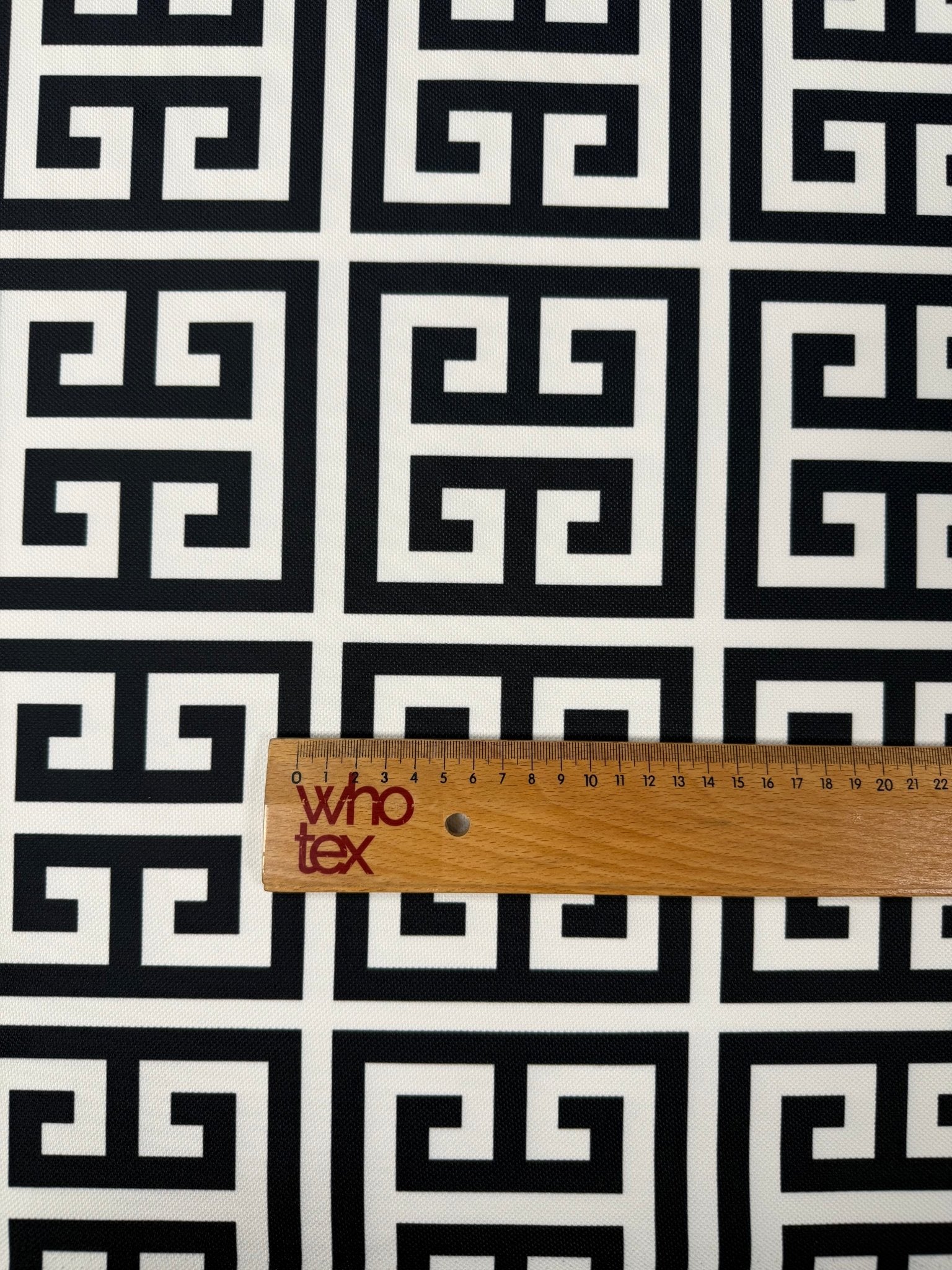 Black White Geometric Upholstery Fabric by the Metre - Whotex Fabrics London