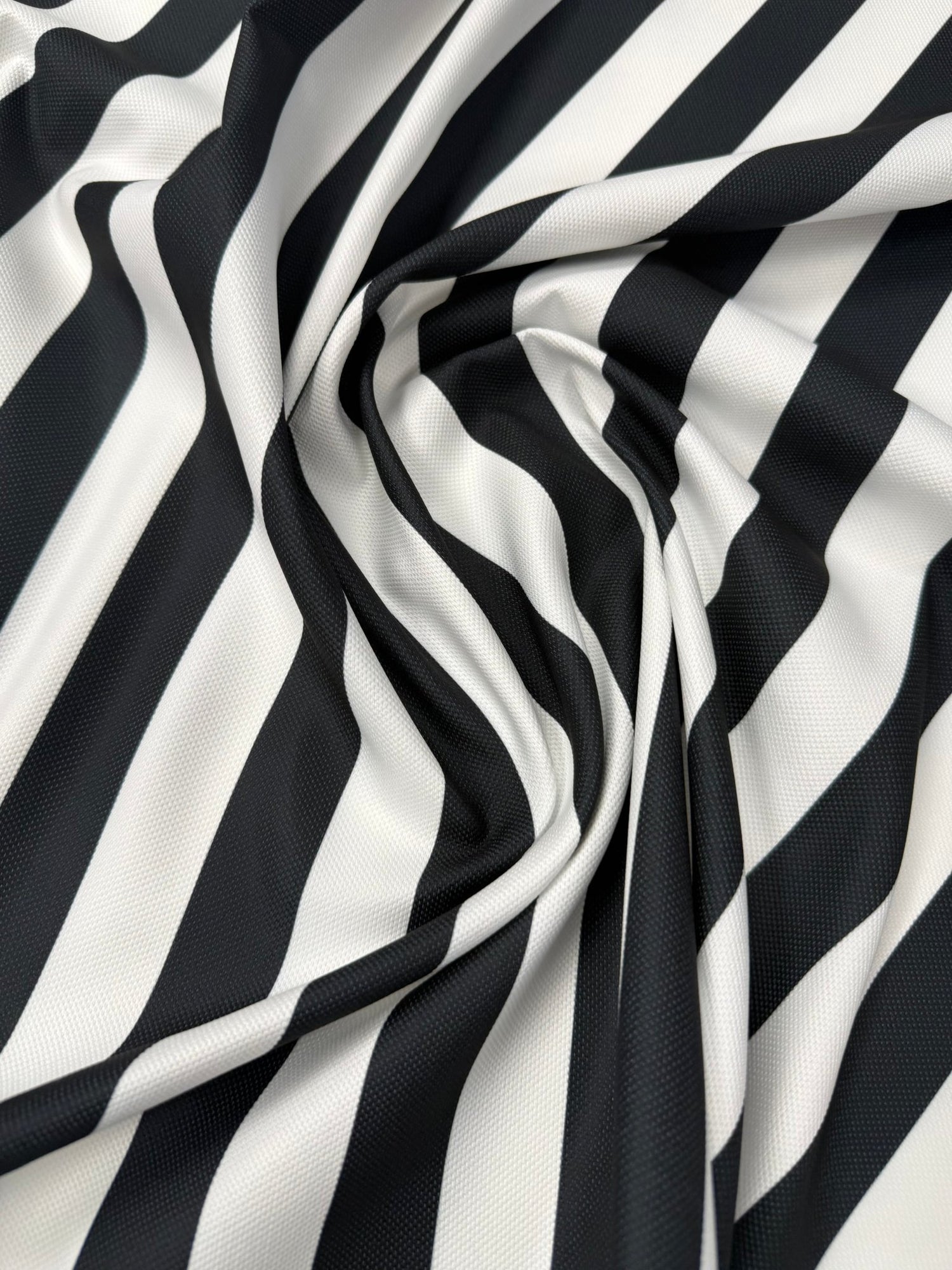 Black White Stripe Upholstery Fabric by the Metre - Whotex Fabrics London