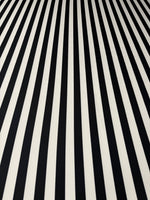 Black White Stripe Upholstery Fabric by the Metre - Whotex Fabrics London