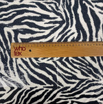 Black & White Zebra Sequin Fabric by the Metre - Whotex Fabrics London
