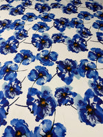 Blue Floral Upholstery Fabric by the Metre - Whotex Fabrics London