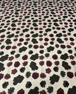 Burgundy Floral Print Fabric by the Metre - Whotex Fabrics London