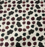 Burgundy Floral Print Fabric by the Metre - Whotex Fabrics London