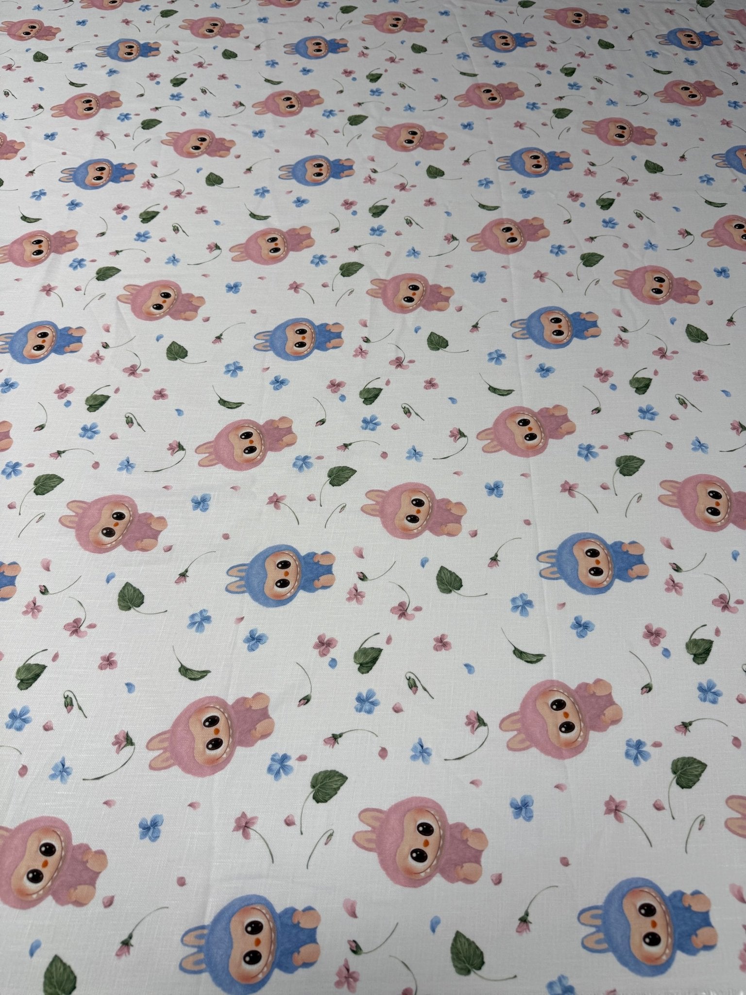 Cute Character Linen Fabric by the Metre - Whotex Fabrics London