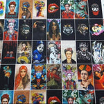 Frida Kahlo upholstery fabric with vibrant artistic prints featuring portraits and creative designs for home decor and sewing projects