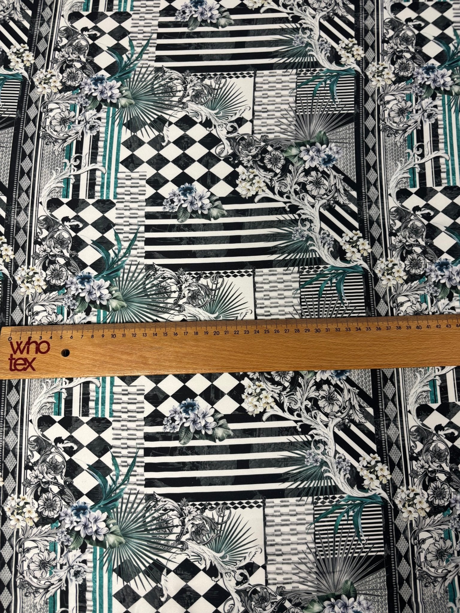 Geometric Floral Chiffon Satin Fabric by the Metre – Black & White Luxury - Whotex Online Fabric Store