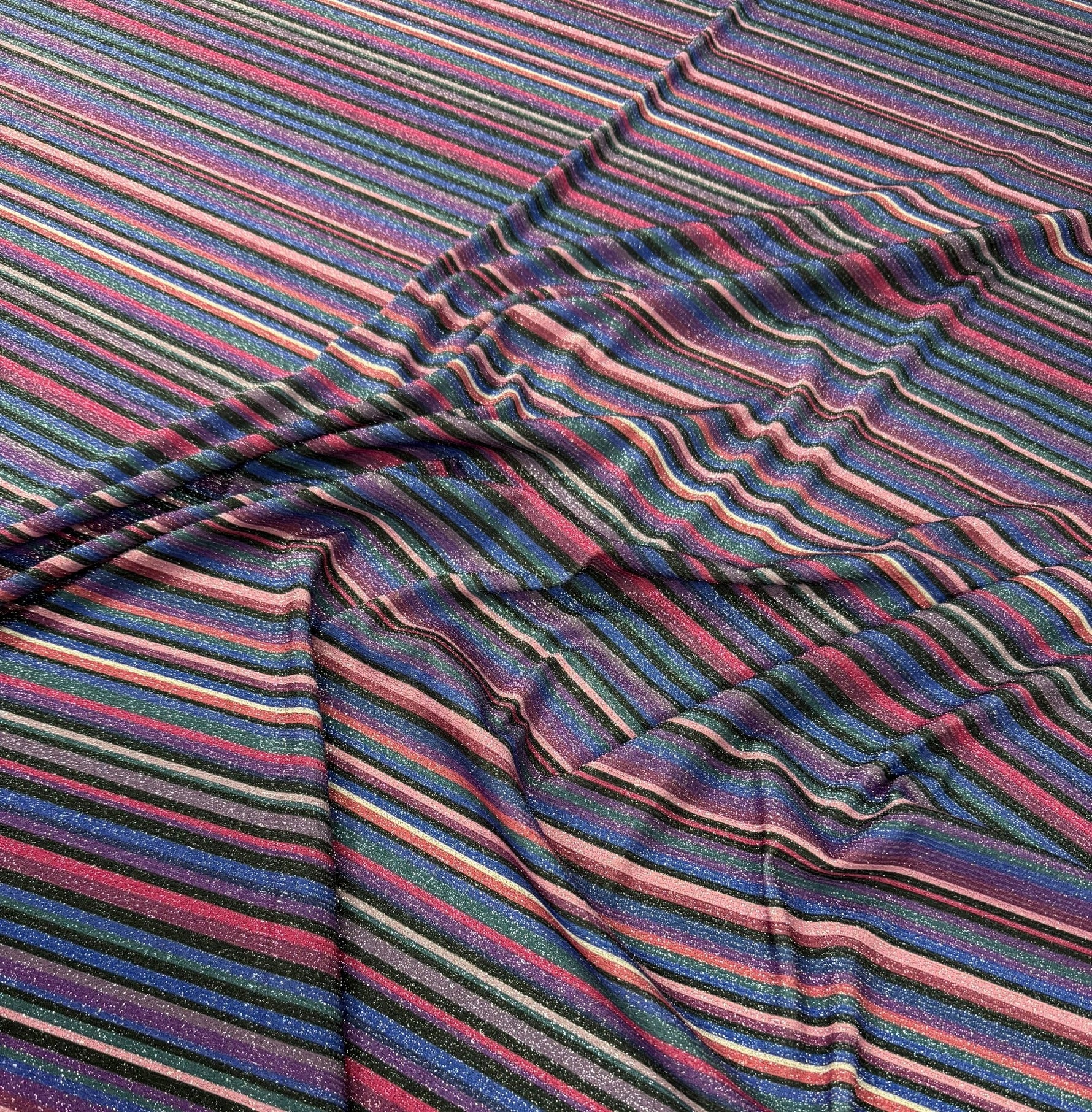 Glitter Striped Lurex Spandex Fabric - 4 - Way Stretch Dress Fabric - Whotex Fabrics London