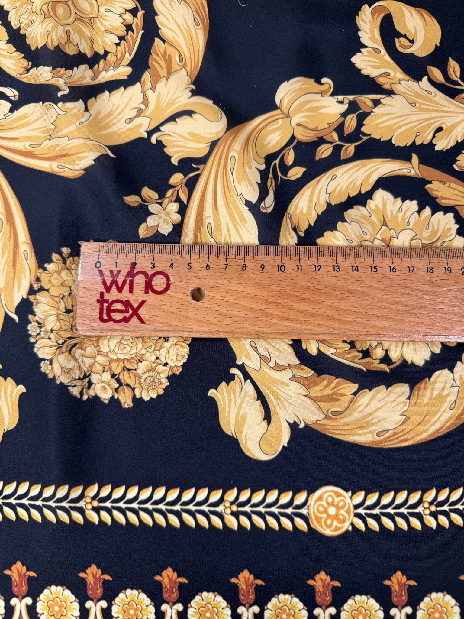 Gold Baroque Satin Fabric by the Metre - Whotex Fabrics London