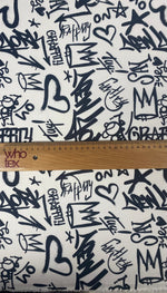 Graffiti Pattern Activewear Fabric – Fabric by Metre, Multiple Options for Sewing & Dressmaking - Whotex Fabrics London