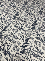 Graffiti Pattern Activewear Fabric – Fabric by Metre, Multiple Options for Sewing & Dressmaking - Whotex Fabrics London