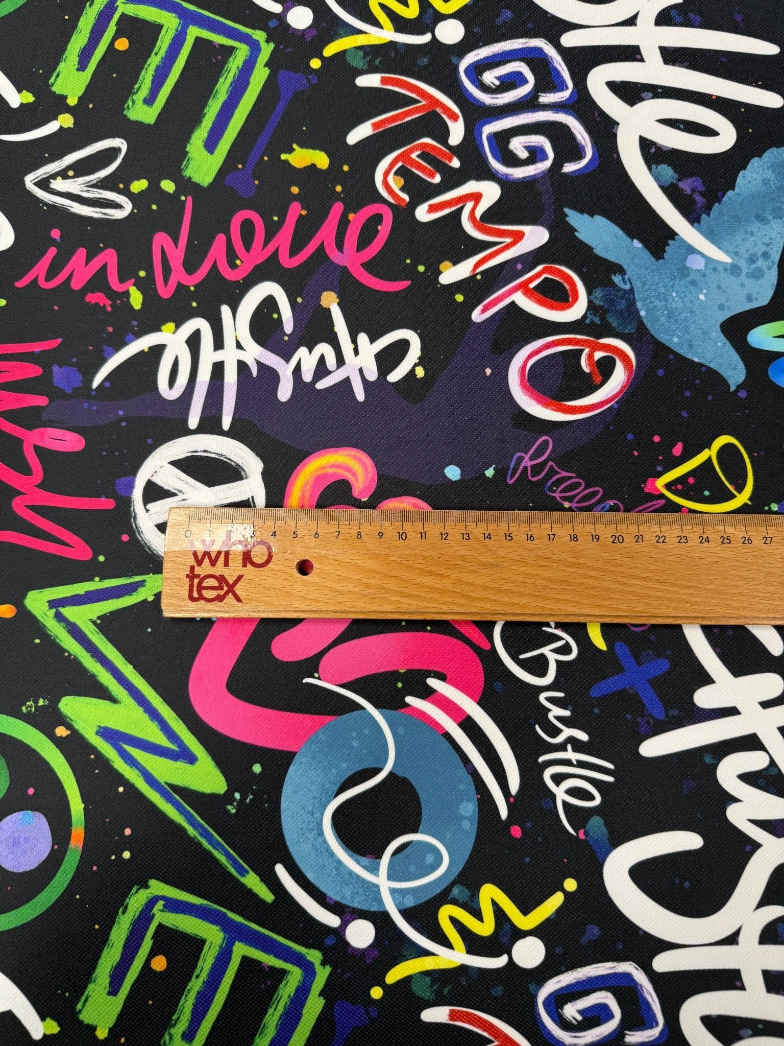 Graffiti Street Art Fabric – Multiple Fabric Options, Sold by Metre - Whotex Fabrics London