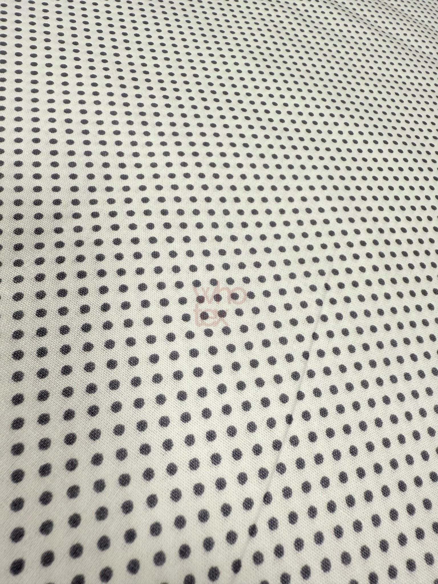 Gray polka dot 100% cotton poplin fabric by the yard with 170 cm width