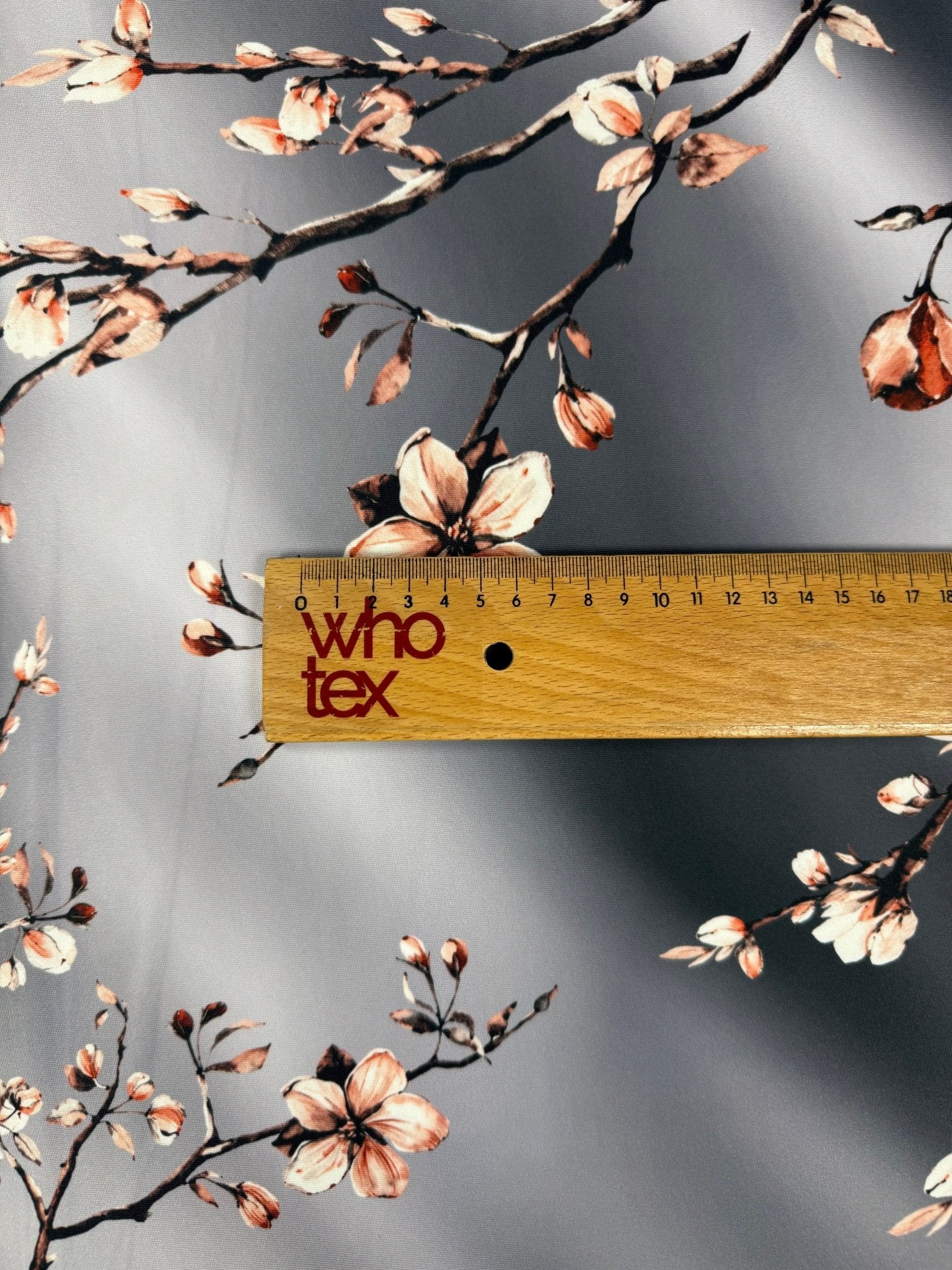 Grey Floral Spandex Fabric by the Metre - Whotex Fabrics London