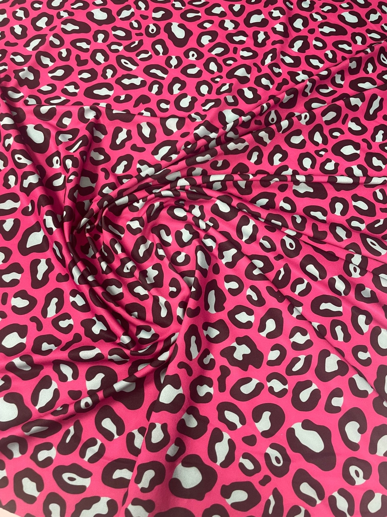 Hot Pink Leopard Print Fabric – Bold Animal Pattern by Metre - Whotex Fabrics London