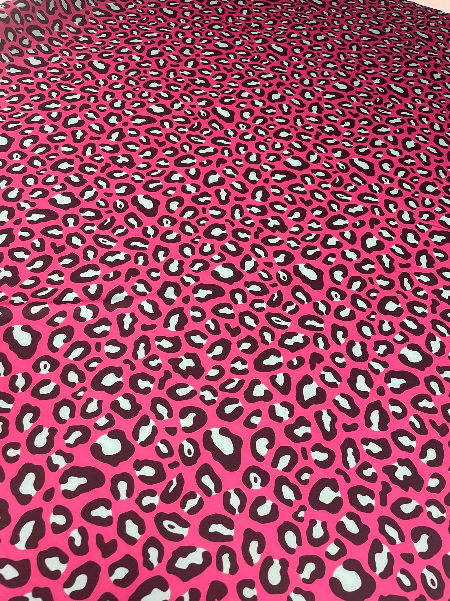Hot Pink Leopard Print Fabric – Bold Animal Pattern by Metre - Whotex Fabrics London