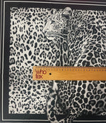 Leopard Panel Fabric – Black & White Animal Design by the Metre - Whotex Fabrics London