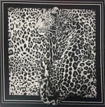 Leopard Panel Fabric – Black & White Animal Design by the Metre - Whotex Fabrics London