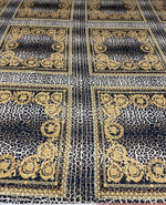 Luxury Baroque Leopard Crepe Fabric by the Metre - Whotex Fabrics London
