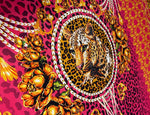Luxury Baroque Leopard Print Fabric by the Metre - Whotex Fabrics London