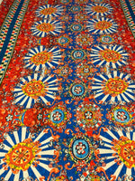 Mediterranean Carnival Print Crepe Fabric by the Metre – Vibrant Style - Whotex Online Fabric Store