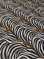 Metallic Zebra Print Lurex Fabric by the Metre - Whotex Fabrics London