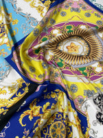 Multicolour Baroque Print Satin Fabric by the Metre - Whotex Fabrics London