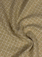 Mustard Wool Tweed Fabric – Glitter Checked Coat Fabric - Whotex Fabrics London