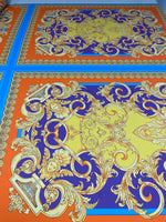Orange & Blue Baroque Crepe Fabric by the Metre – Fashion - Whotex Online Fabric Store