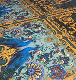 Peacock & Floral Crepe Fabric by the Metre – Baroque Style - Whotex Online Fabric Store