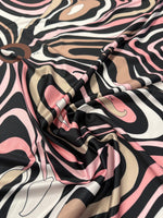 Pink Retro Spandex Fabric by the Metre - Whotex Fabrics London
