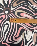 Pink Wave Chiffon Fabric by the Metre - Whotex Fabrics London