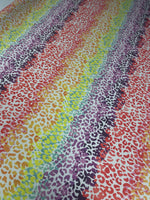 Rainbow Leopard Print Spandex Fabric by the Metre - Whotex Fabrics London