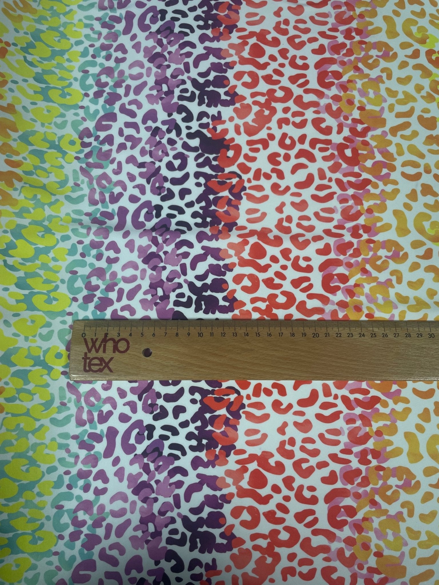 Rainbow Leopard Print Spandex Fabric by the Metre - Whotex Fabrics London