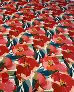 Red Floral Fabric – Available in Satin, Crepe, Spandex & Chiffon | By Metre - Whotex Online Fabric Store