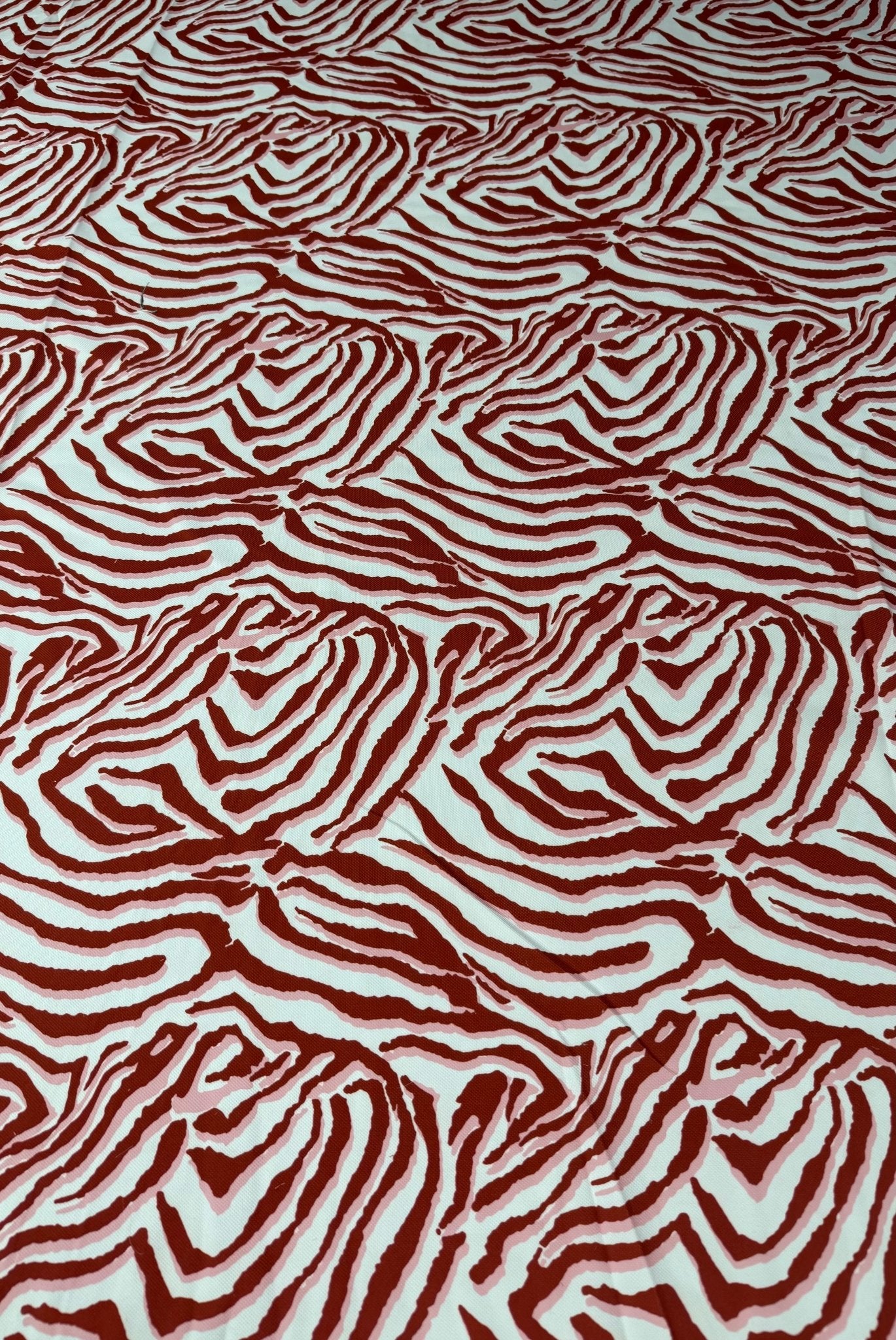 Red Zebra Print Upholstery Fabric by the Metre - Whotex Fabrics London
