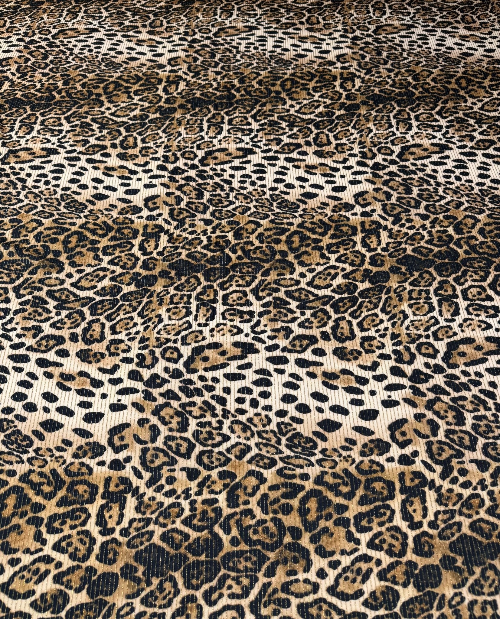Shimmer Leopard Lurex Fabric by the Metre - Whotex Fabrics London