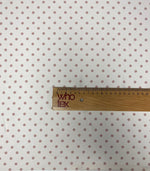 Soft Pink Polka Dot Fabric – Elegant Retro Style - Whotex Fabrics London